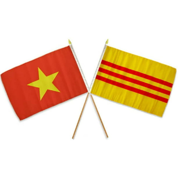 12x18 12/"x18/" Wholesale Combo North /& South Vietnam Stick Flag